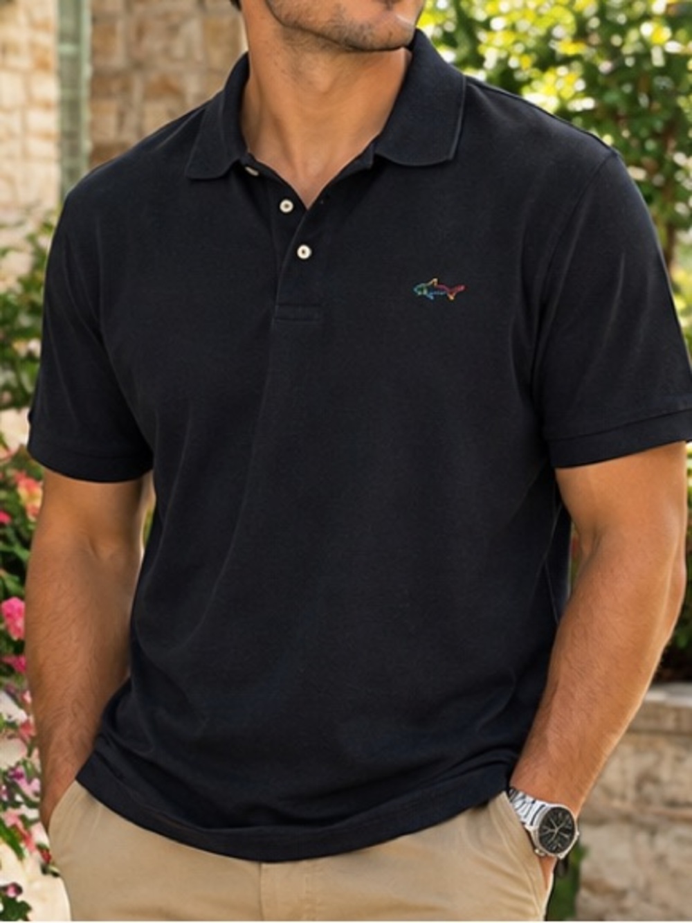 Greg Norman Collection Navy Polo Shirt